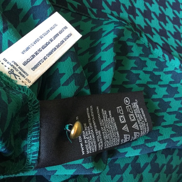 Tommy Hilfiger Emerald and black patterned top - Picture 6 of 7
